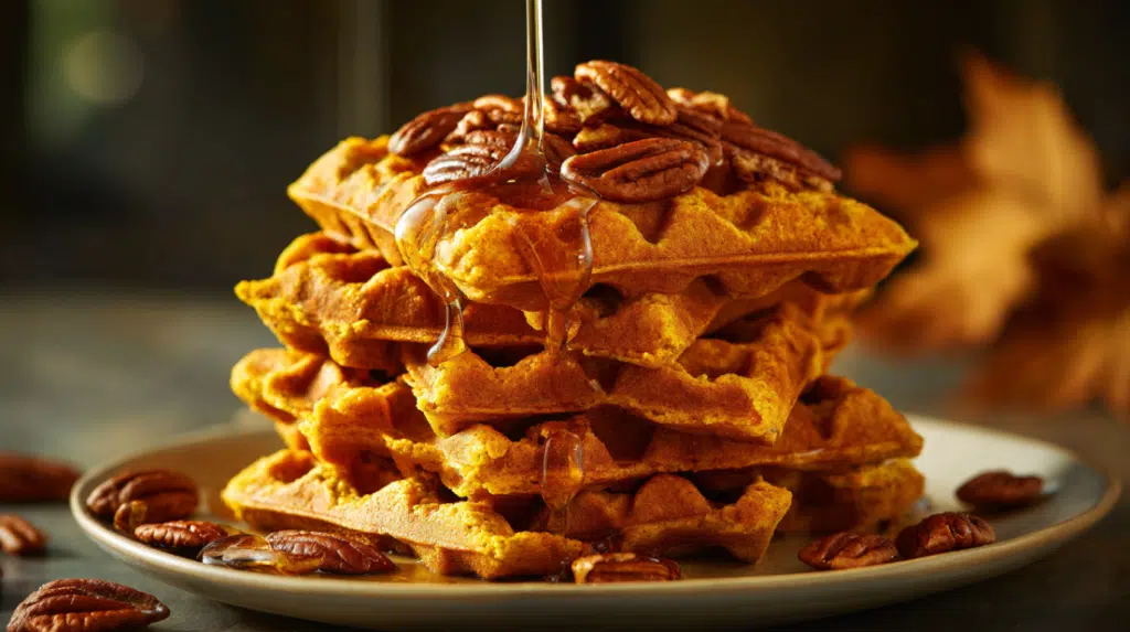 pumpkin spice protein waffles