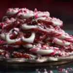 white chocolate peppermint pretzels