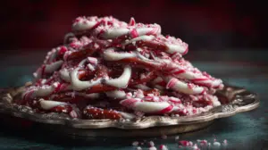 white chocolate peppermint pretzels
