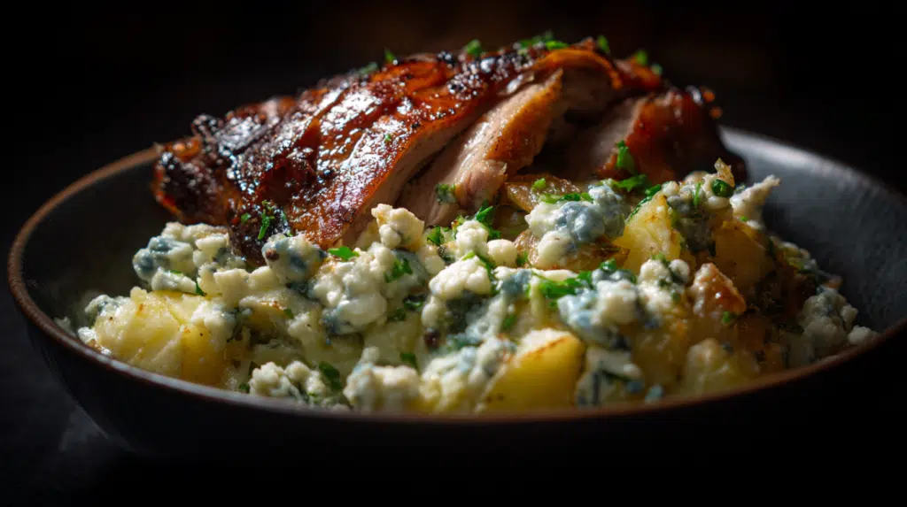Buttermilk Turkey Blue Smashed Potatoes