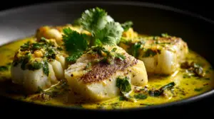 Coconut Lime Fish Curry with Jasmine Rice