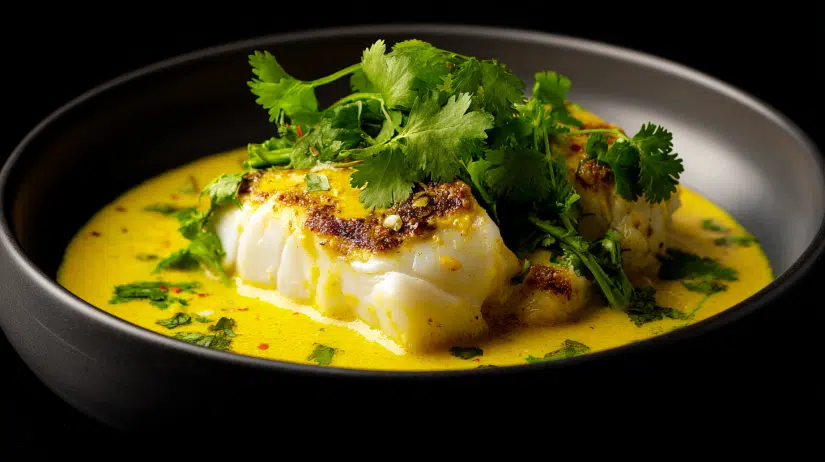 Coconut Lime Fish Curry with Jasmine Rice