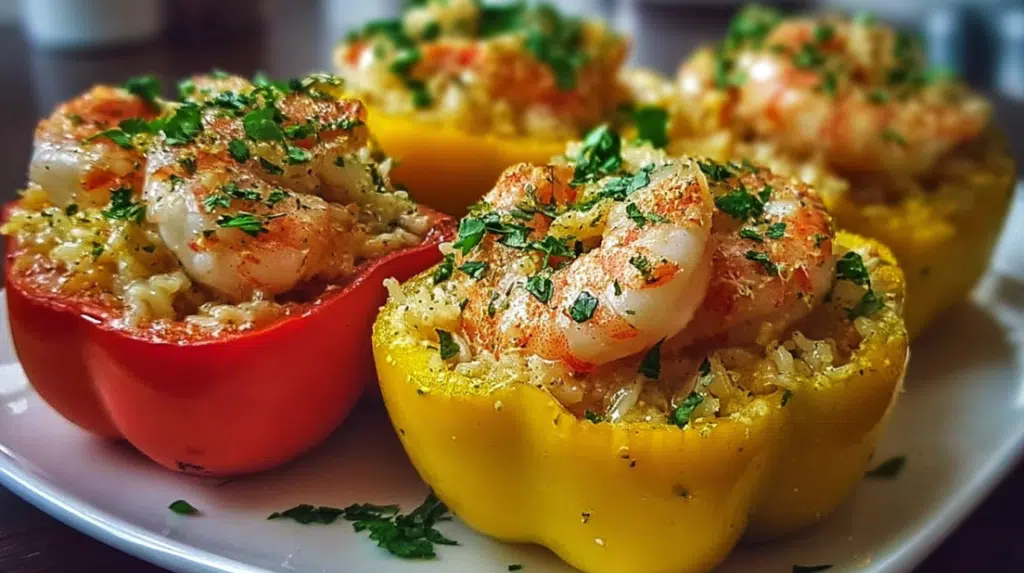 Crab and Shrimp Stuffed Bell Peppers