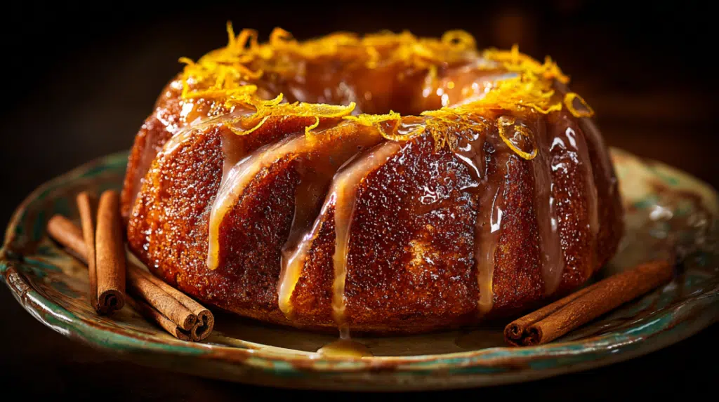 Doughnut Cake with Spiced Glaze