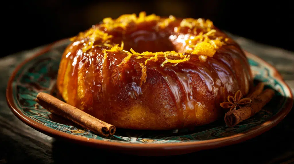 Doughnut Cake with Spiced Glaze 