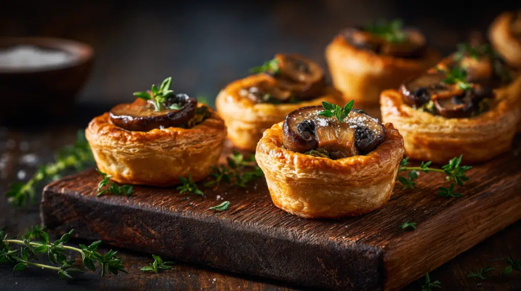 Gourmet Mushroom and Leek Puff Pastry Bites