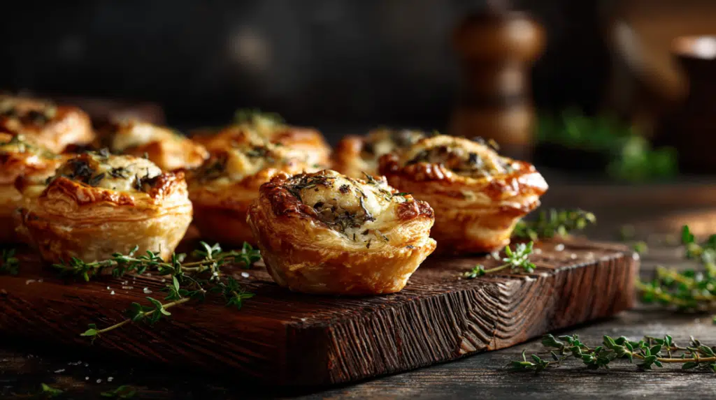Gourmet Mushroom and Leek Puff Pastry Bites