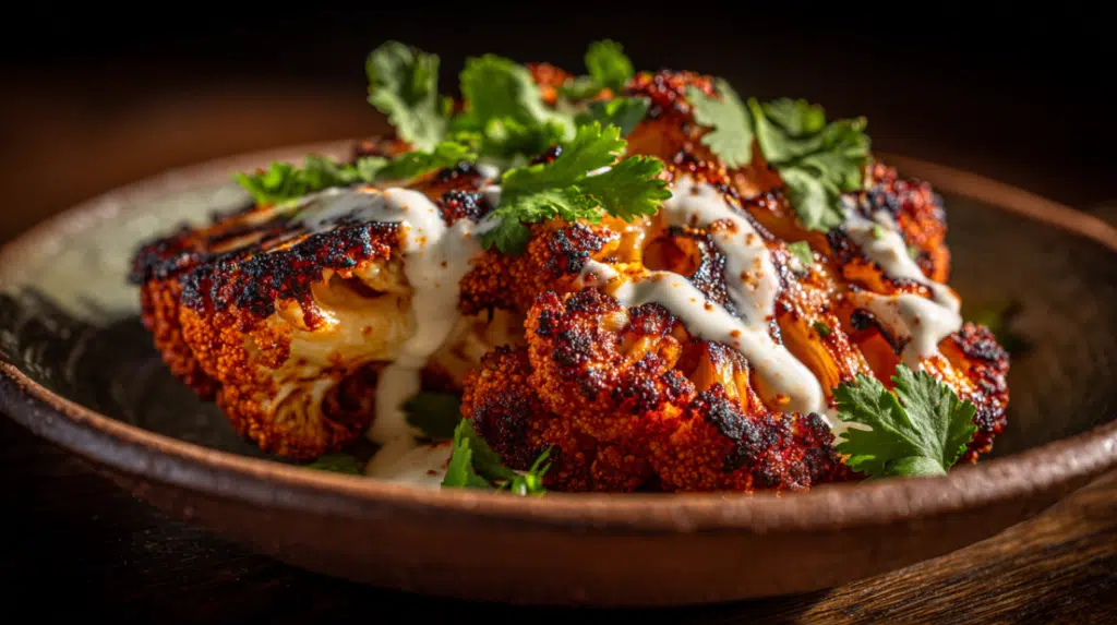 Harissa Roasted Cauliflower Steaks