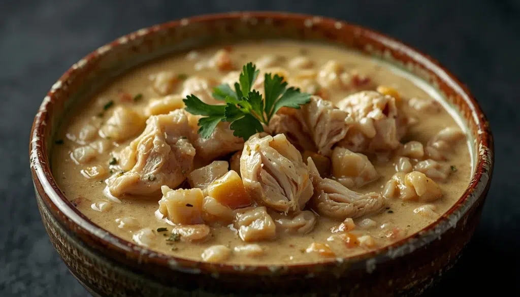 Hearty Creamy Chicken and Rice Soup