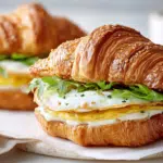 Maple Mustard Croissant Breakfast Sandwiches