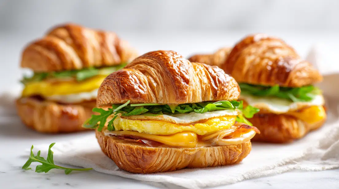 Maple Mustard Croissant Breakfast Sandwiches that Your Family Will Love!