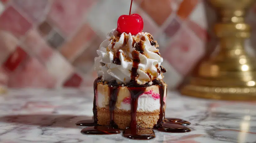 Mini Banana Split Cheesecakes