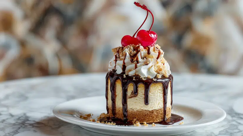 Mini Banana Split Cheesecakes