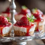 Mini strawberry cheesecakes