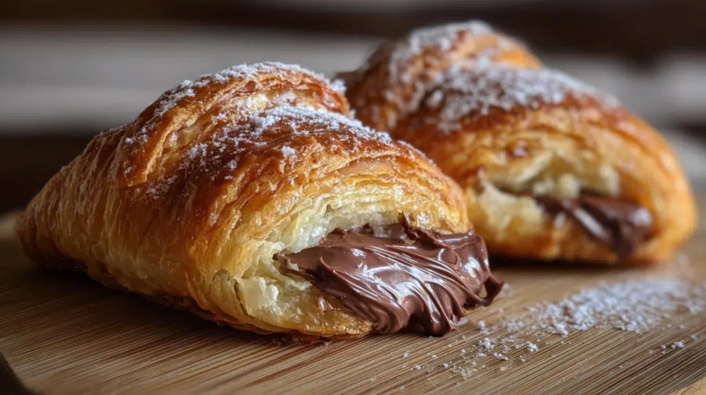 Nutella Croissants with Puff Pastry