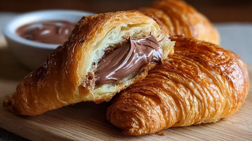 Nutella Croissants with Puff Pastry