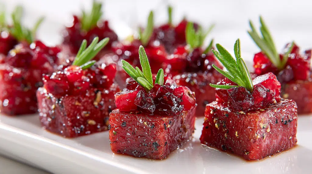 Sheet Pan Smoked Sausage Cranberry Bites