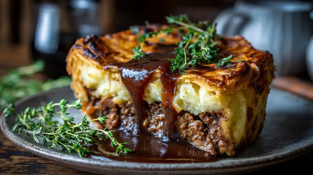 Slow-Cooked Irish Meat & Potato Pie