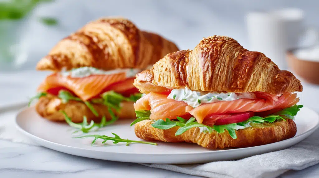Smoked Salmon Croissant Sandwiches