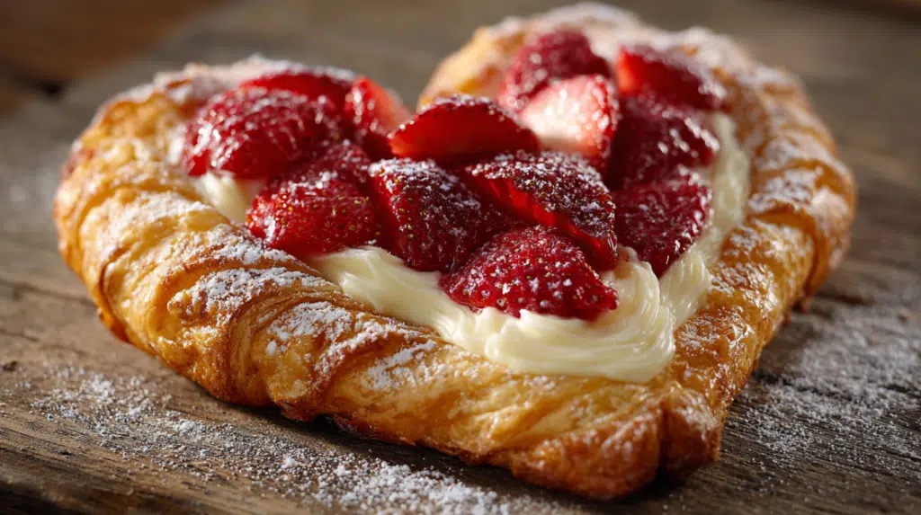 Strawberry Cream Cheese Heart Danishes