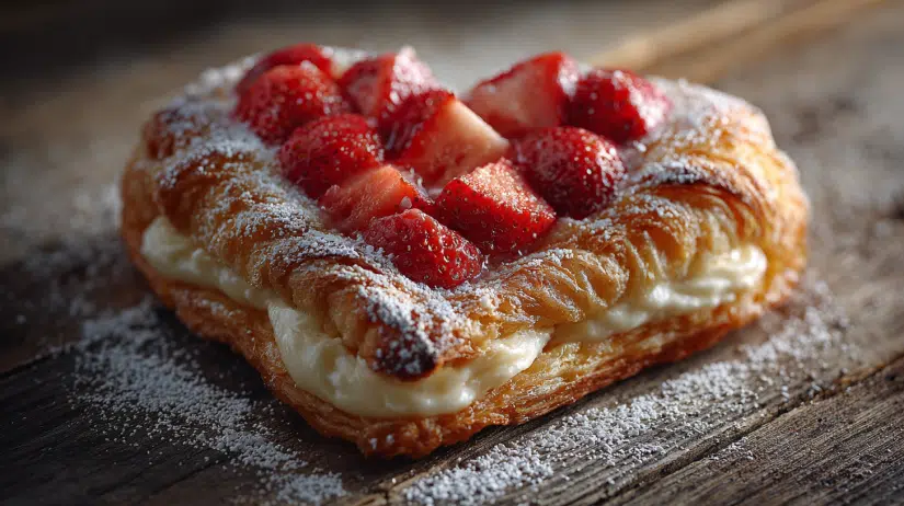 Strawberry Cream Cheese Heart Danishes