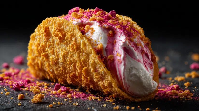 Strawberry Crunch Cheesecake Tacos