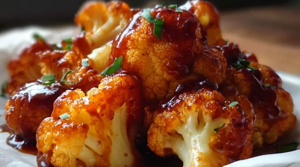 Sweet and Savory Glazed Baked Cauliflower