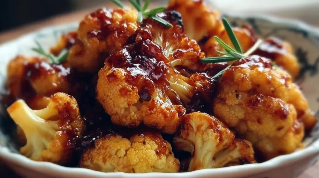 Sweet and Savory Glazed Baked Cauliflower