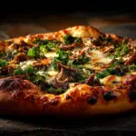 Vegan Kale and Mushroom Pizza