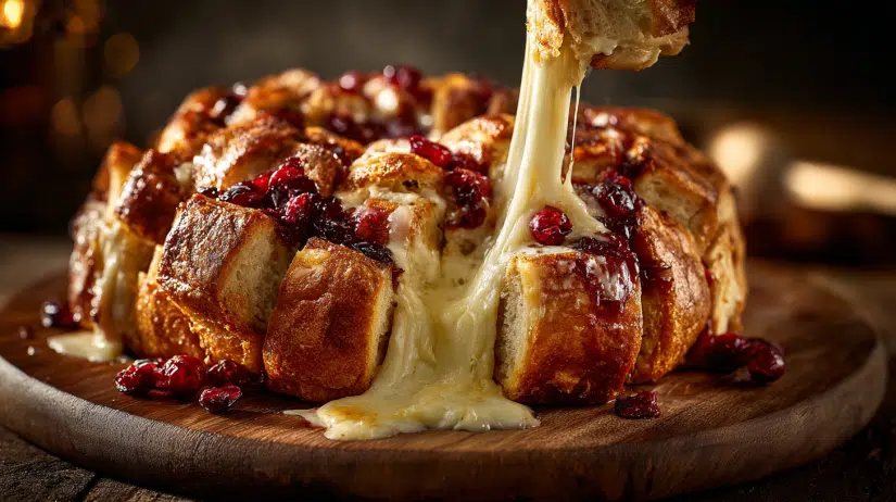 cranberry brie pull-apart bread