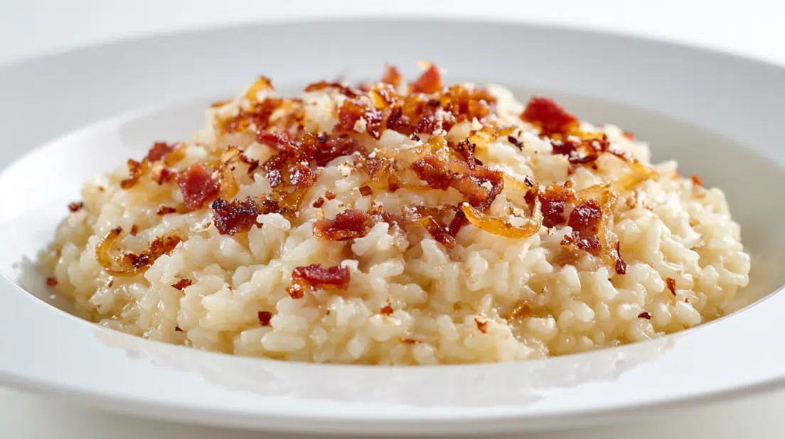 Caramelized Onion, Bacon, and Parmesan Risotto: A Delicious Family Favorite