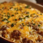 Cheesy Hamburger Rice Casserole
