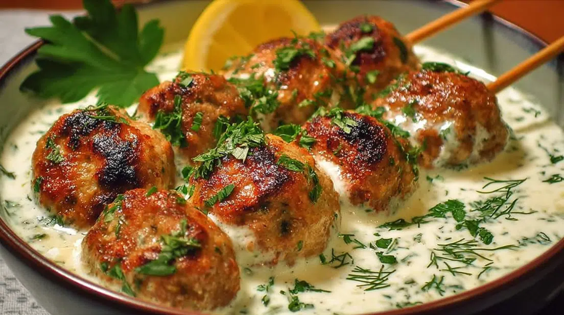 Chicken Kofta Garlic Yogurt Sauce That Your Family Will Love!