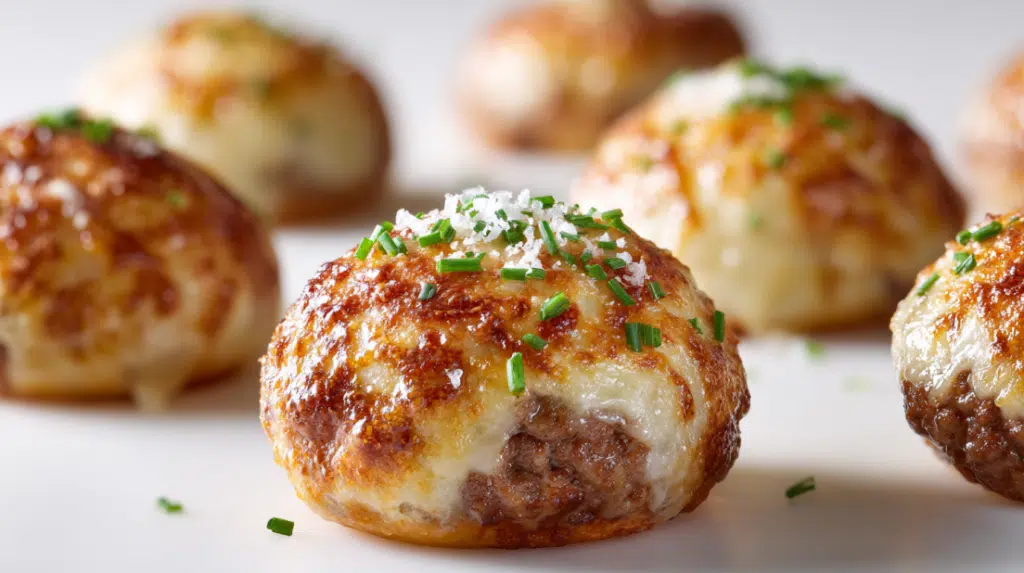 Garlic Parmesan Cheeseburger Bombs