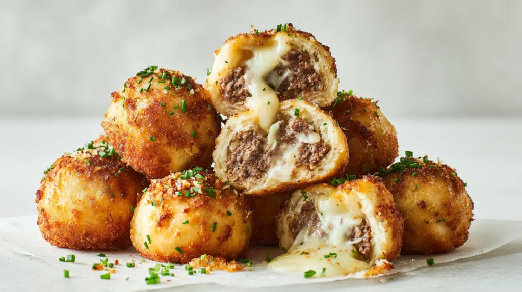 Garlic Parmesan Cheeseburger Bombs