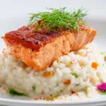 Japanese Style Risotto with Seared Salmon