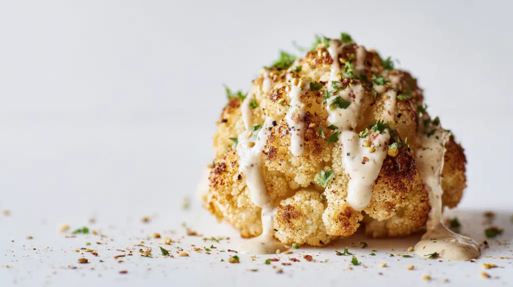 Lebanese Roasted Cauliflower with Tahini Sauce