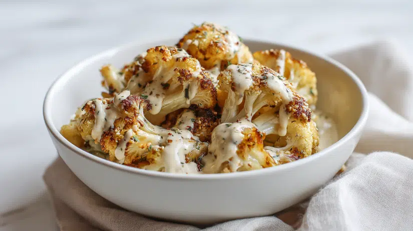 Lebanese Roasted Cauliflower with Tahini Sauce