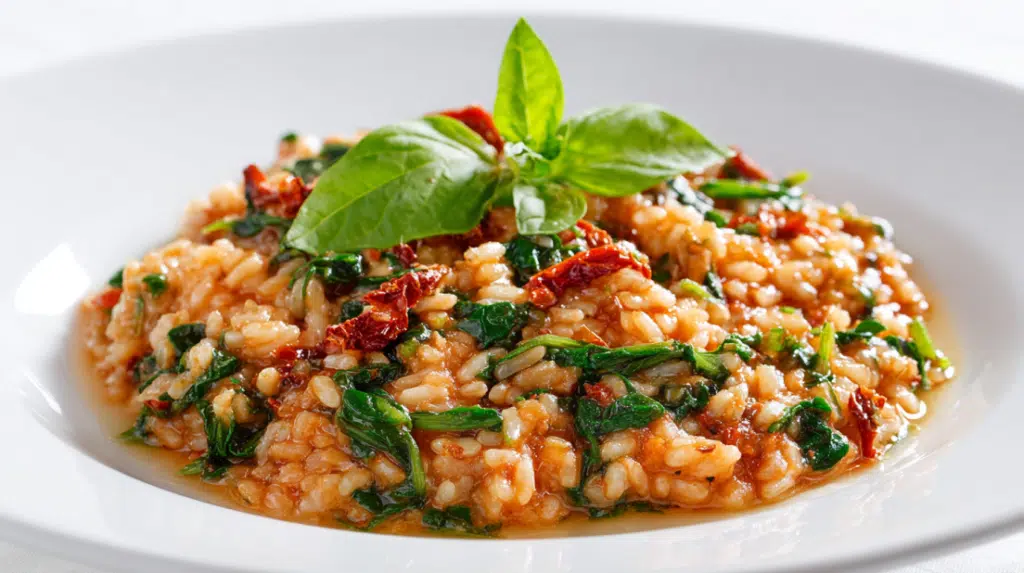 Sun-Dried Tomato and Spinach Risotto
