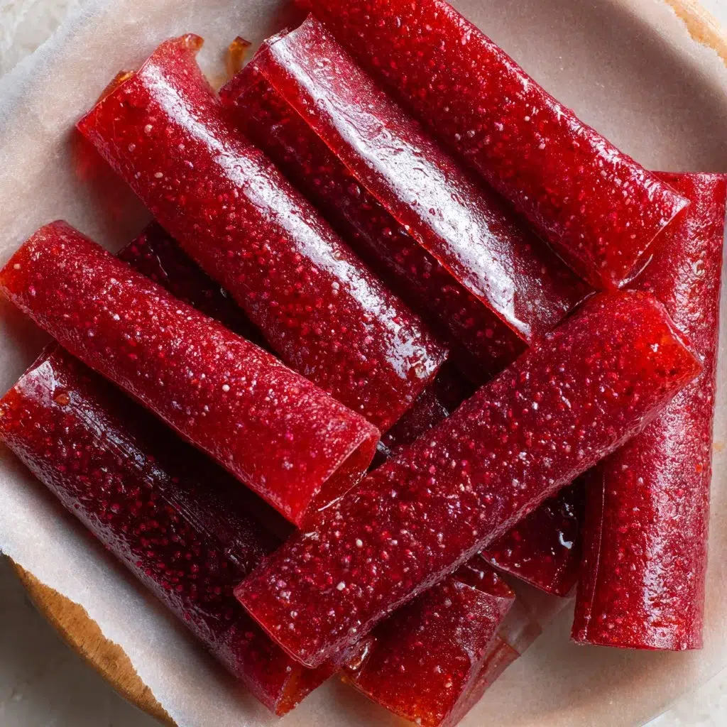 Delicious homemade fruit roll-ups made with three ingredients