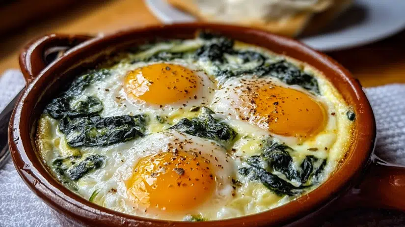 Baked Eggs Florentine