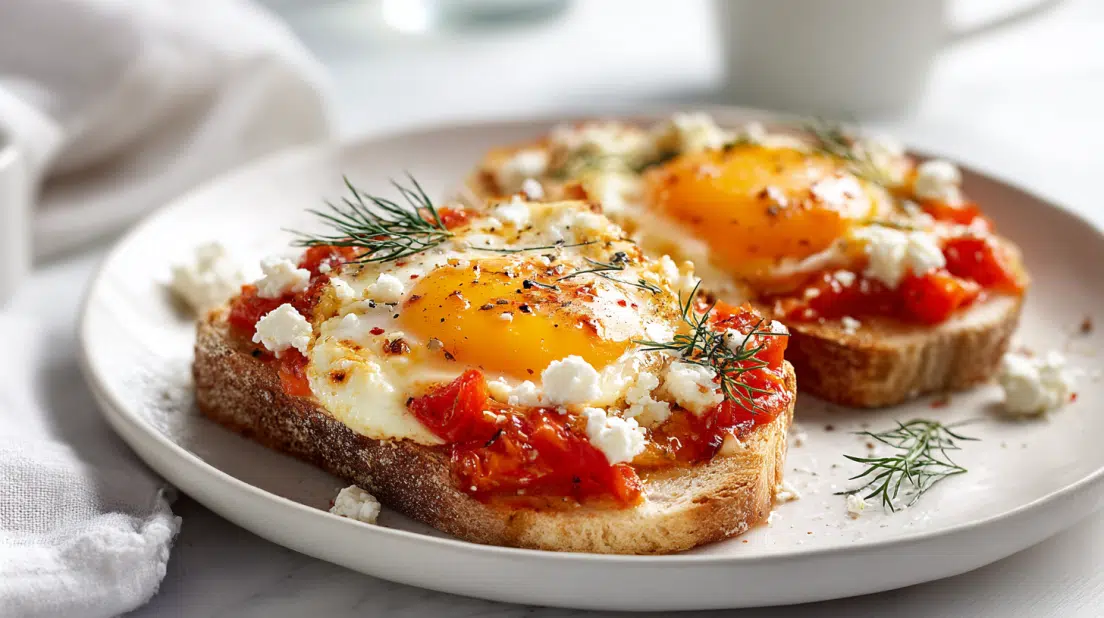 Mediterranean Baked Feta Eggs: A Comforting Family Favorite!