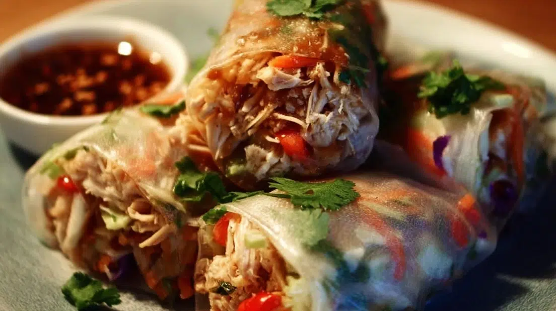 Bang Bang Chicken Rice Paper Rolls