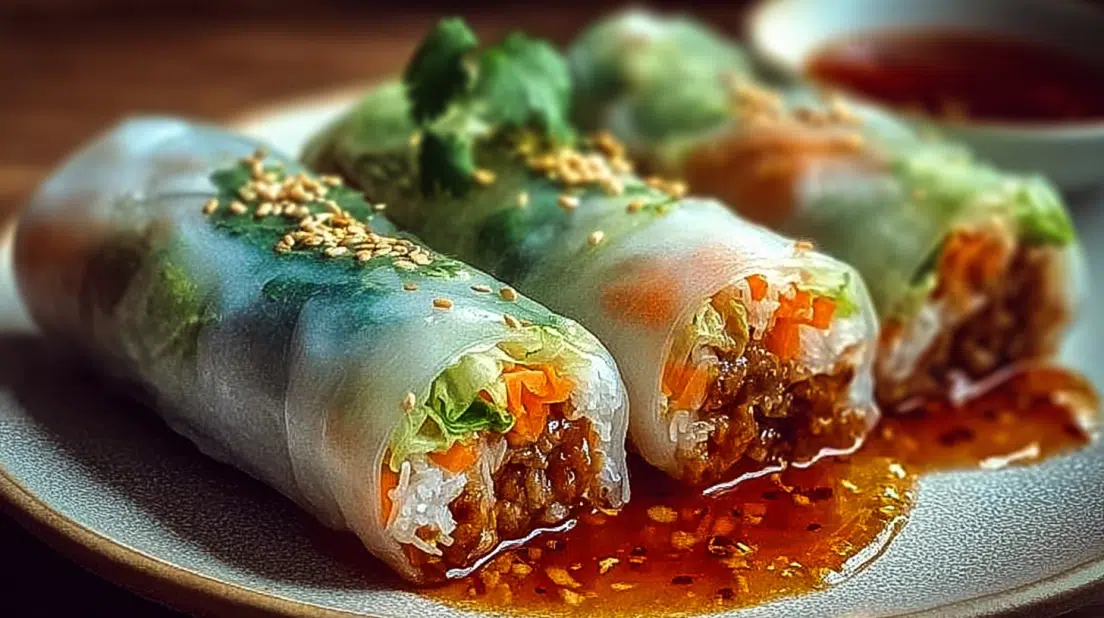 Big Mac Rice Paper Rolls