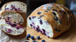 Blueberry Lemon Cream Cheese Sourdough Loaf