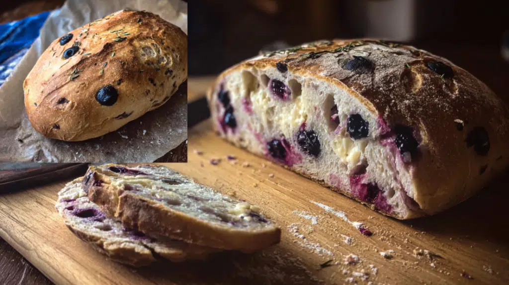 Blueberry Lemon Cream Cheese Sourdough Loaf