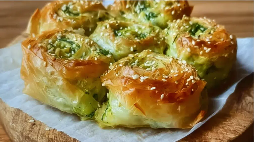 Crispy Rice Paper Spanakopita with Zucchini