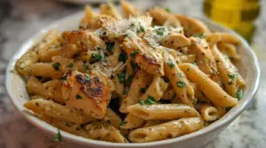 Healthy Garlic Parmesan Chicken Pasta