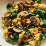 Mushroom Spinach Scrambled Eggs