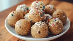 No Bake Cake Batter Protein Balls